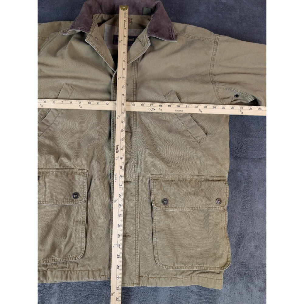 VTG Timberland WeatherGear Mens Barn Coat Chore Jacket MED Heavy Duty Canvas 90s - Picture 14 of 16